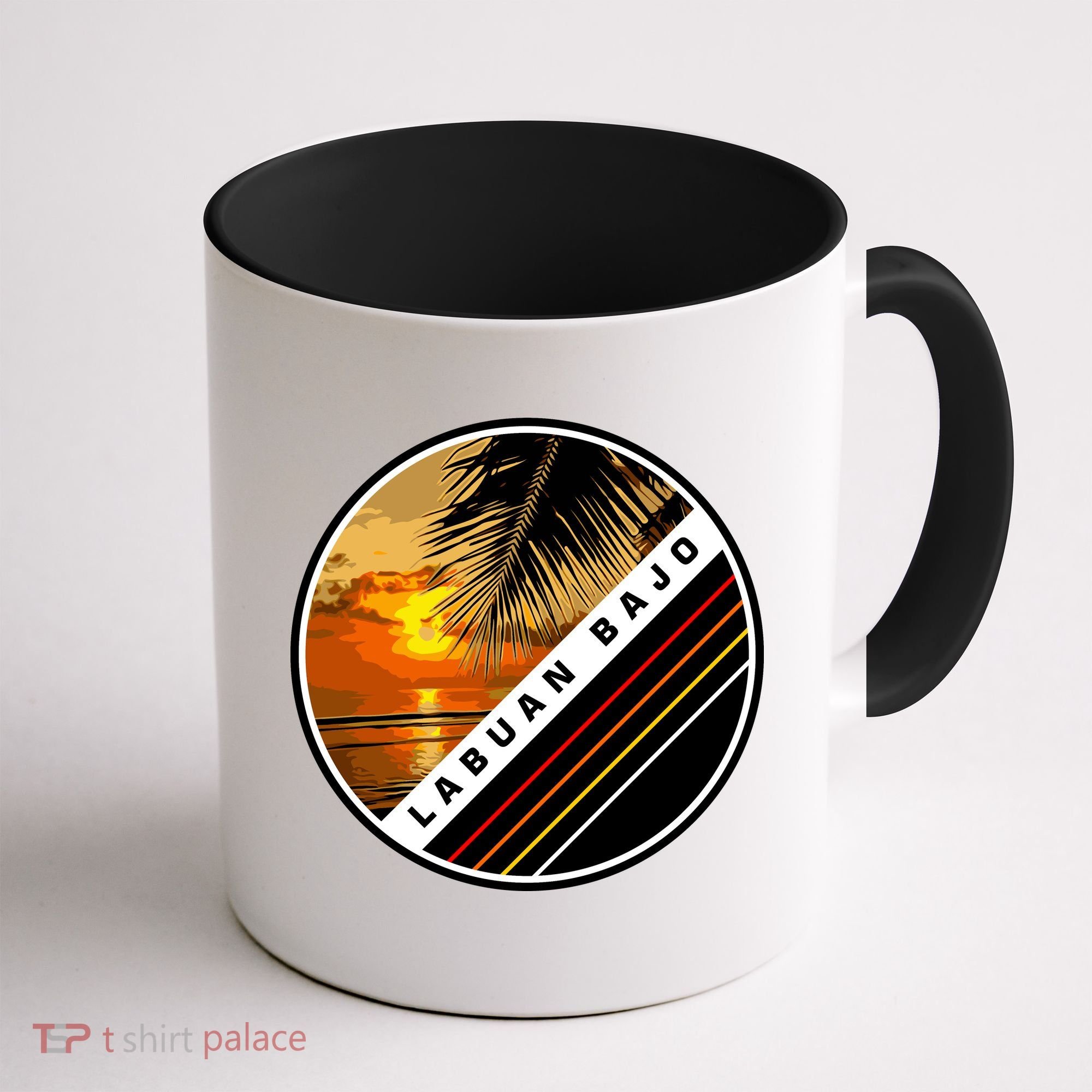 Labuan Bajo Retro Sunset Coffee Mug