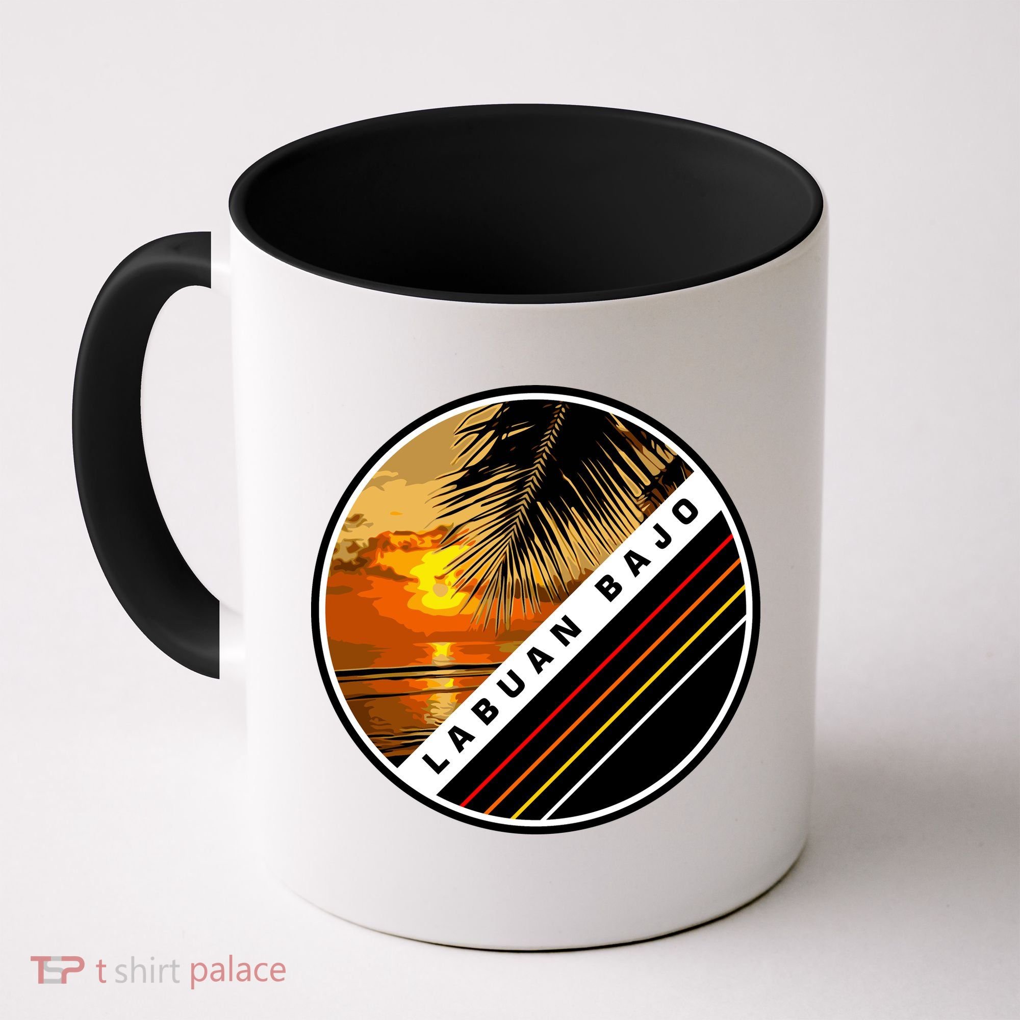 Labuan Bajo Retro Sunset Coffee Mug