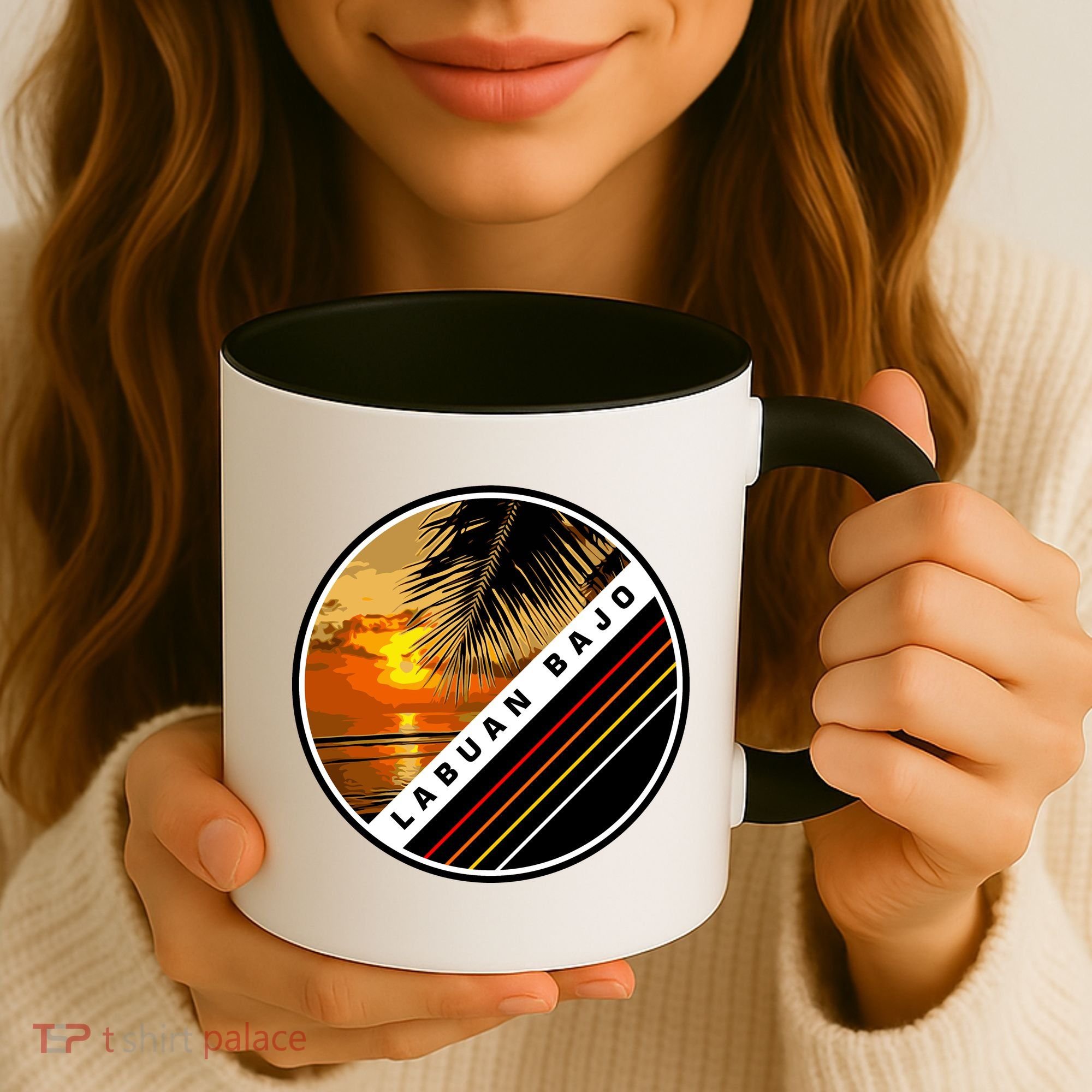 Labuan Bajo Retro Sunset Coffee Mug