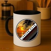 Labuan Bajo Retro Sunset Coffee Mug thumb 4