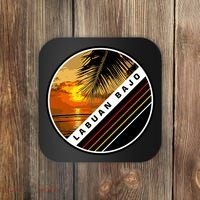 Labuan Bajo Retro Sunset Coaster thumb 0