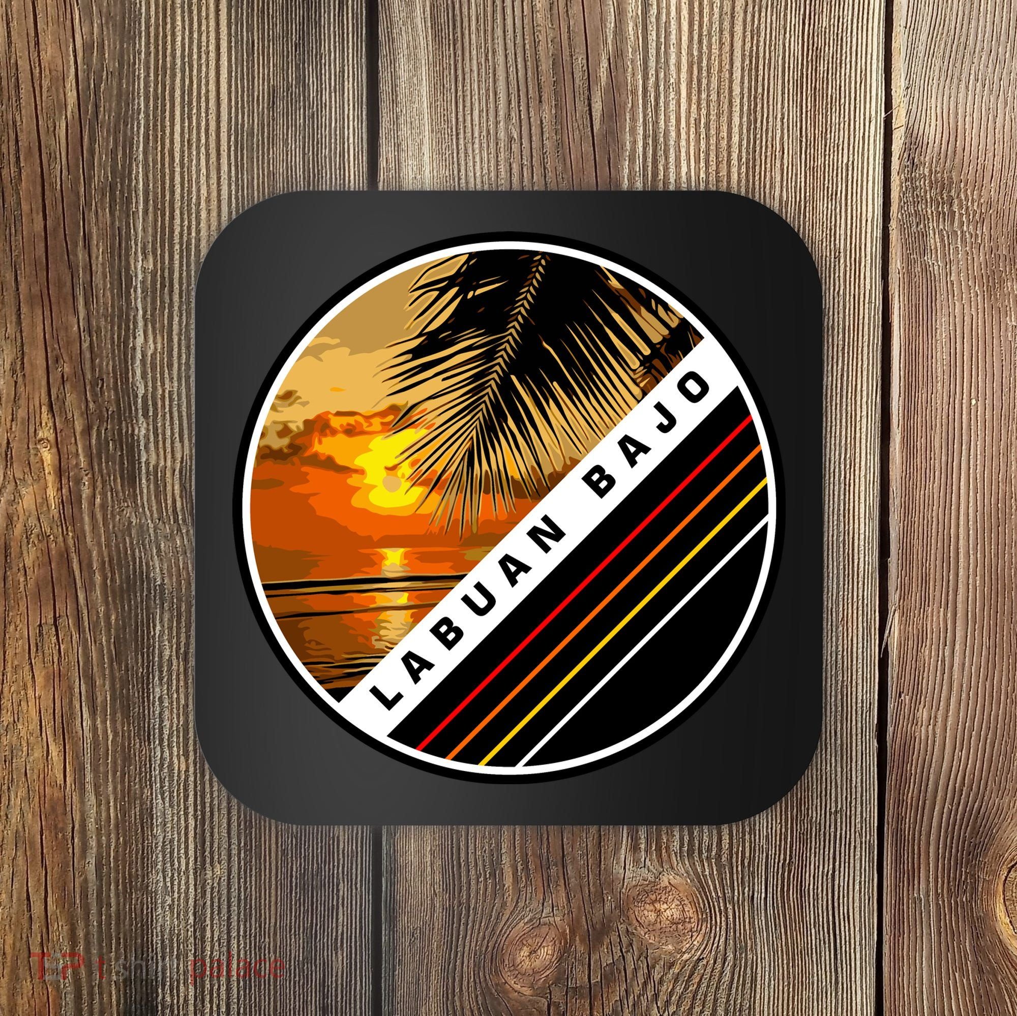 Labuan Bajo Retro Sunset Coaster