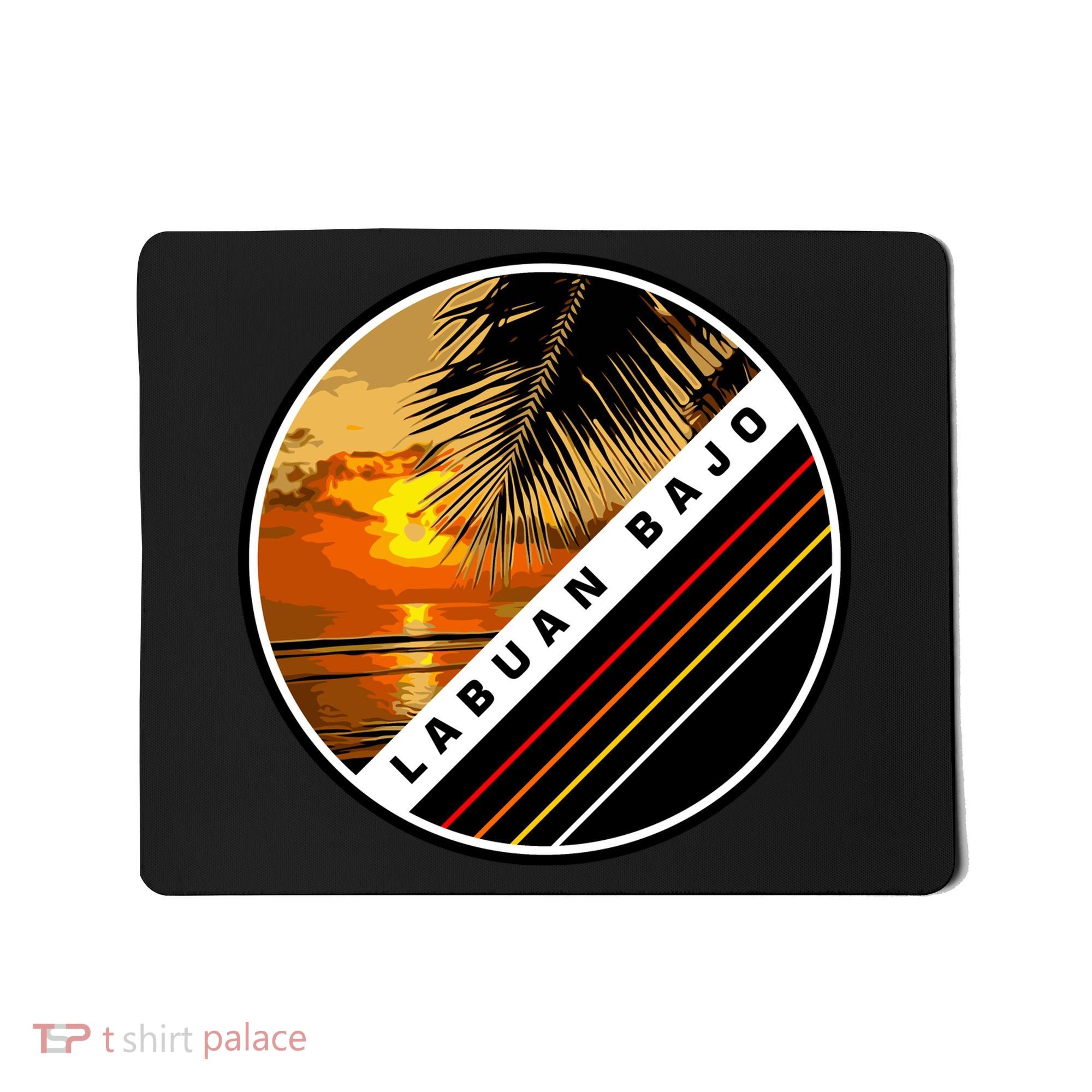 Labuan Bajo Retro Sunset Mousepad