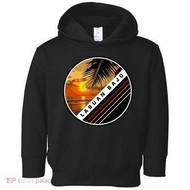 Labuan Bajo Retro Sunset Toddler Hoodie