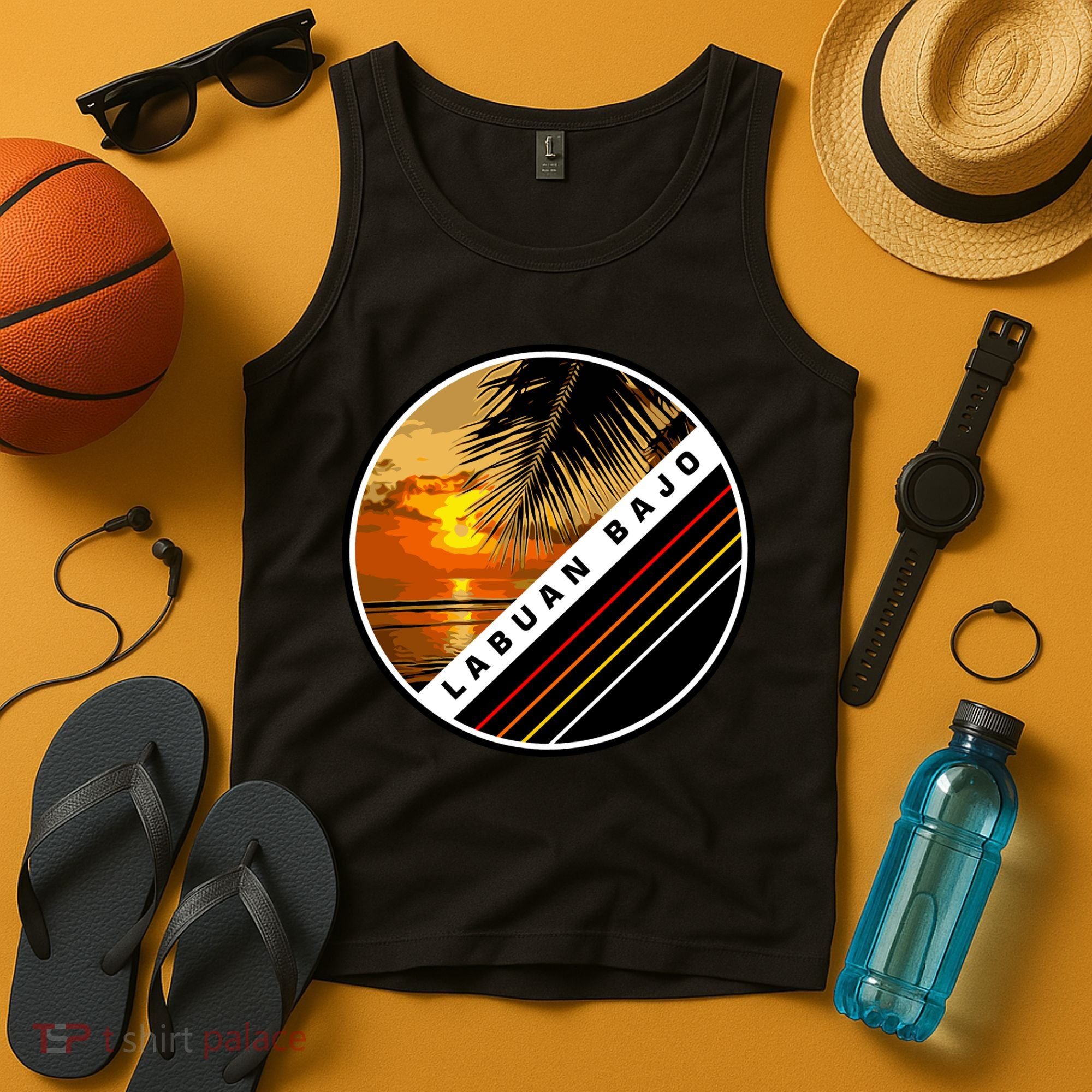 Labuan Bajo Retro Sunset Tank Top