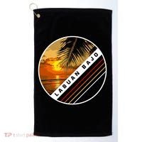 Labuan Bajo Retro Sunset Golf Towel thumb 0