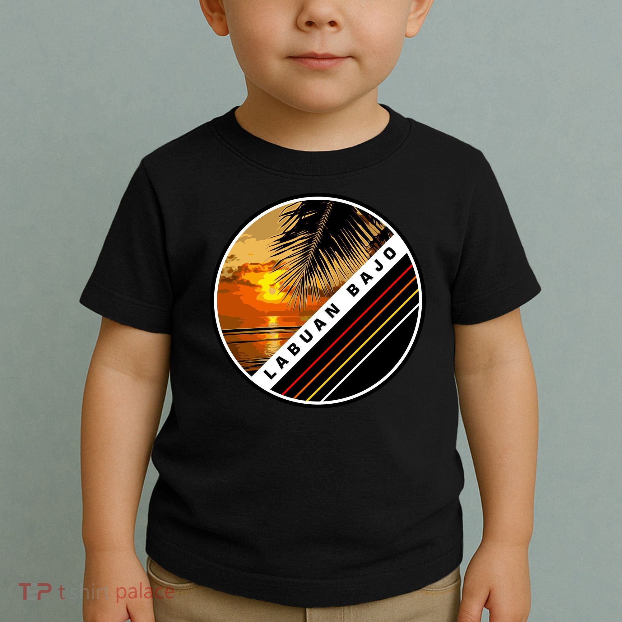 Labuan Bajo Retro Sunset Toddler T-Shirt