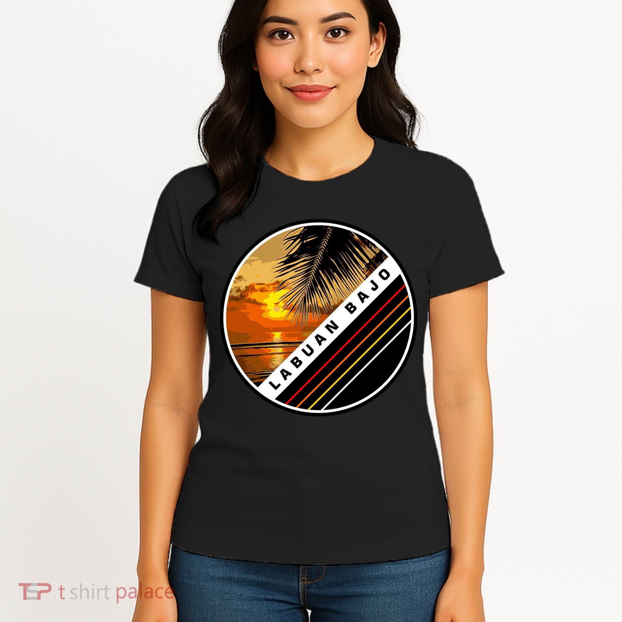 Labuan Bajo Retro Sunset Women's T-Shirt