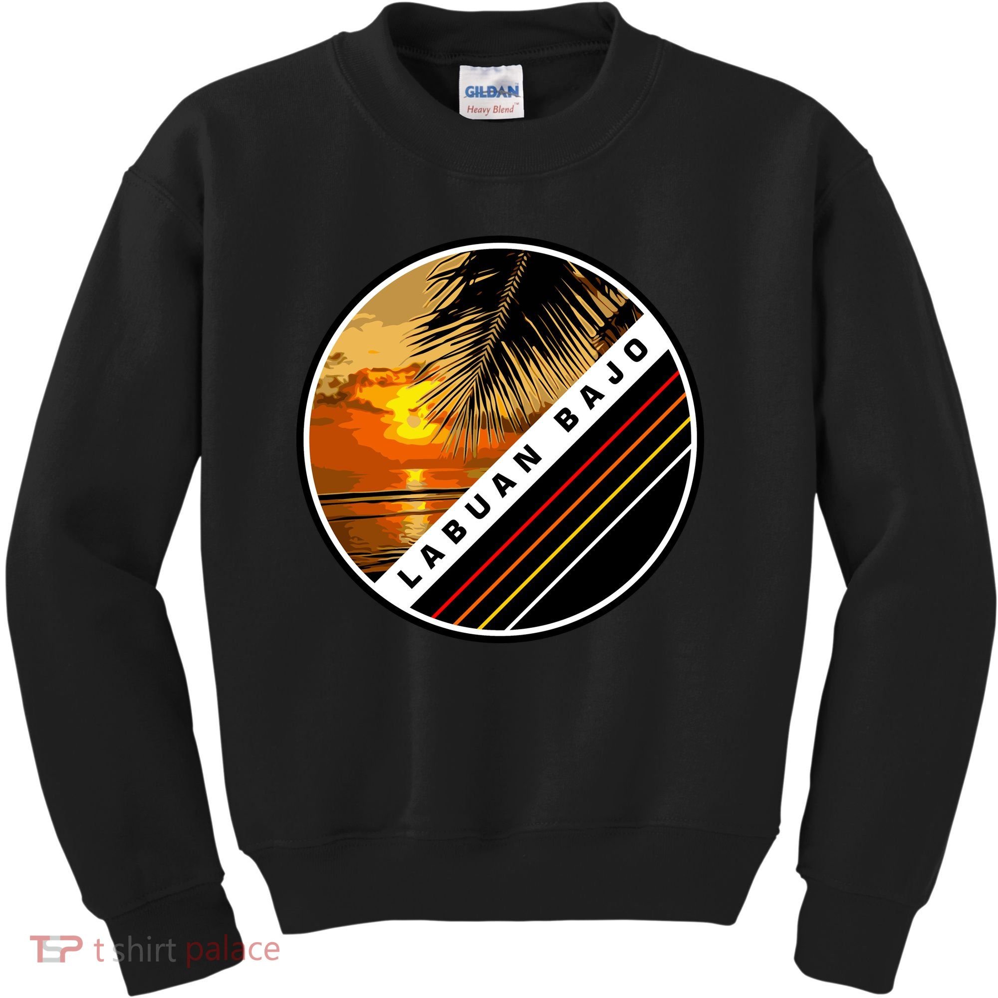 Labuan Bajo Retro Sunset Kids Sweatshirt