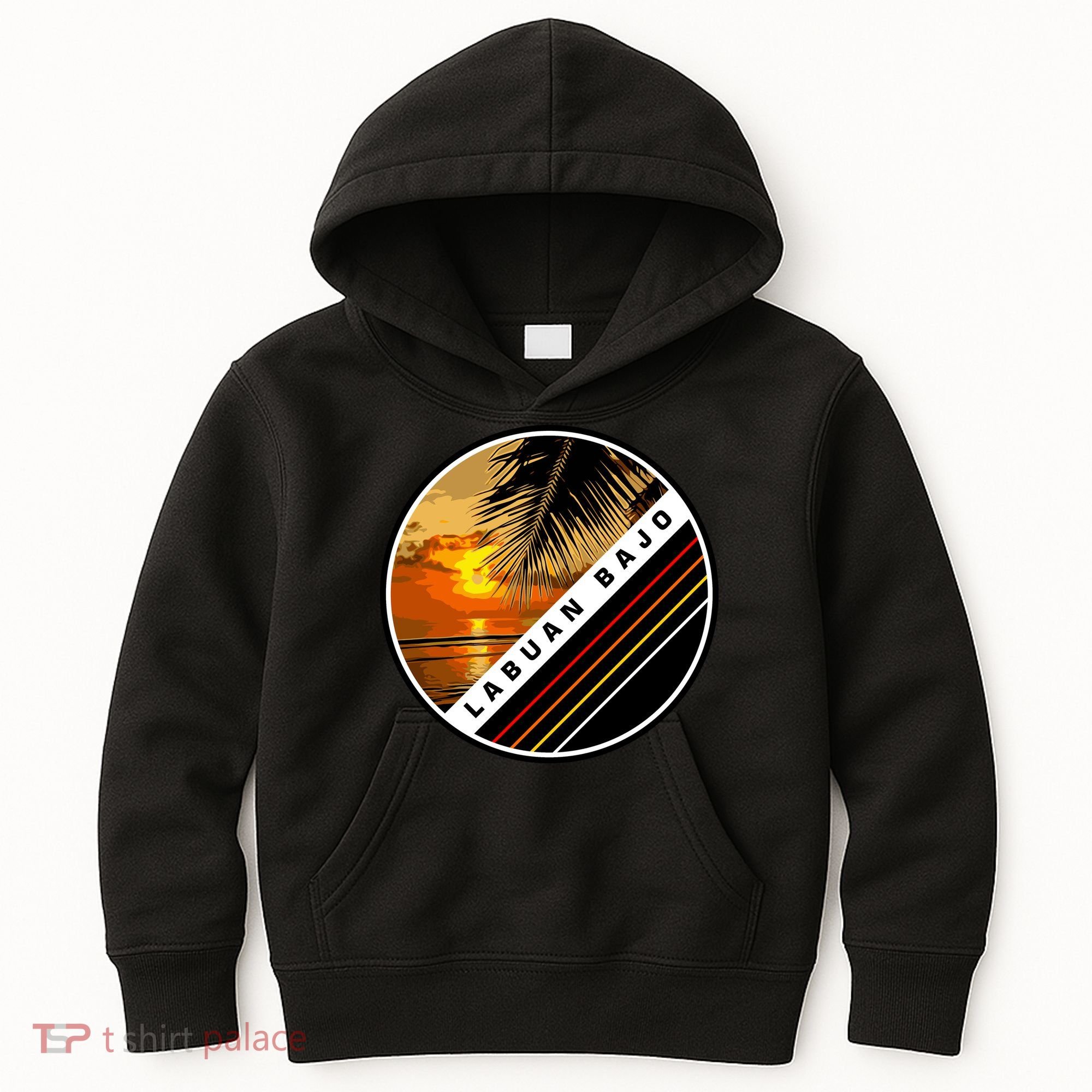 Labuan Bajo Retro Sunset Kids Hoodie