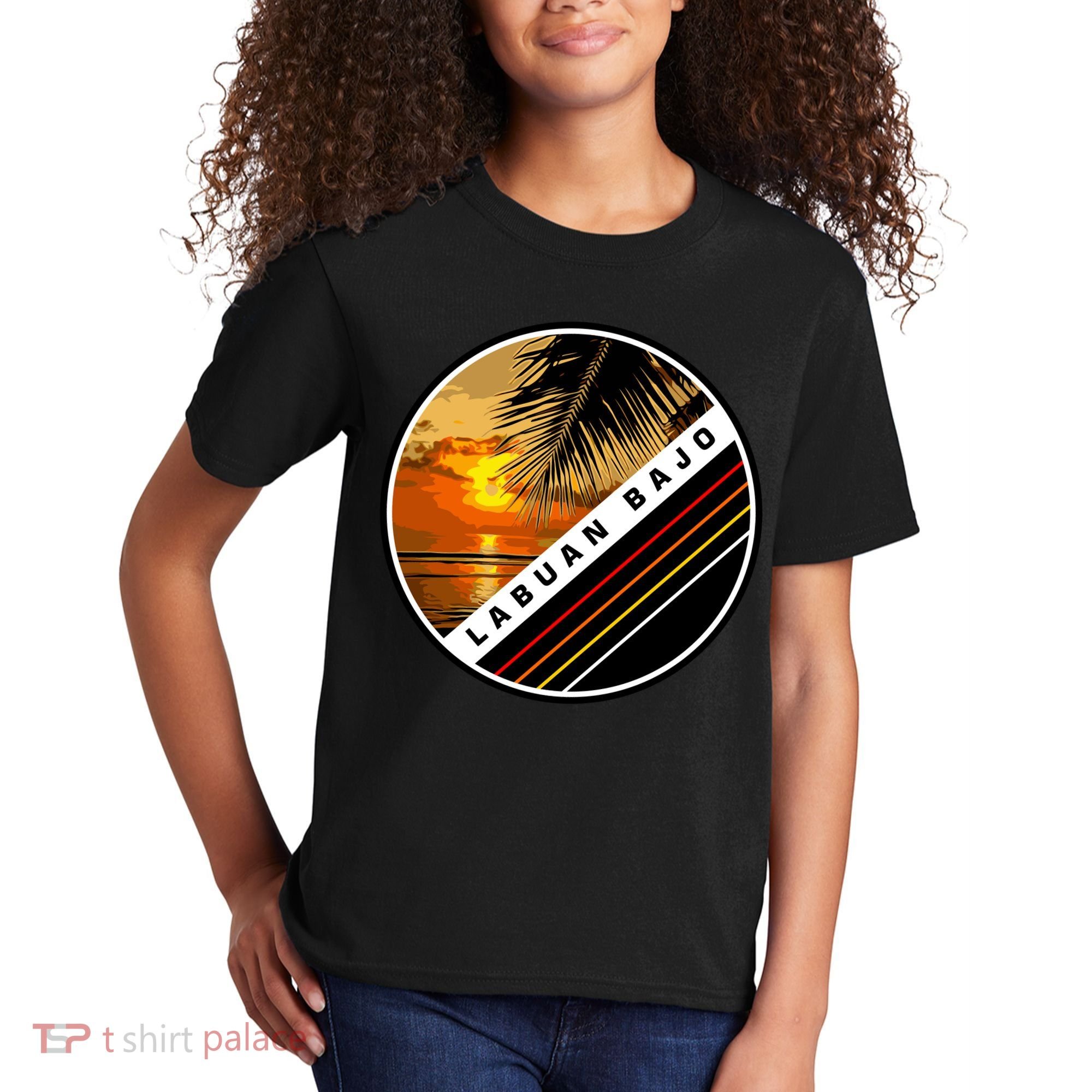 Labuan Bajo Retro Sunset Kids T-Shirt