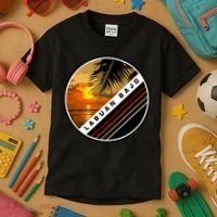 Labuan Bajo Retro Sunset Kids T-Shirt thumb 3