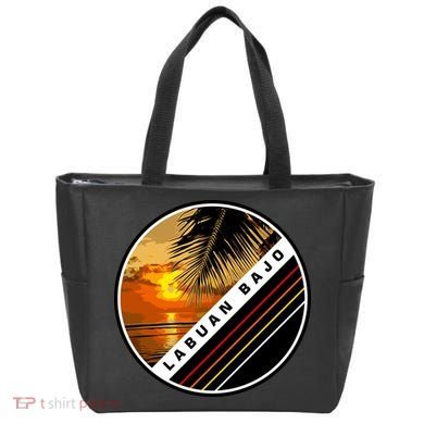 Labuan Bajo Retro Sunset Tote Bag