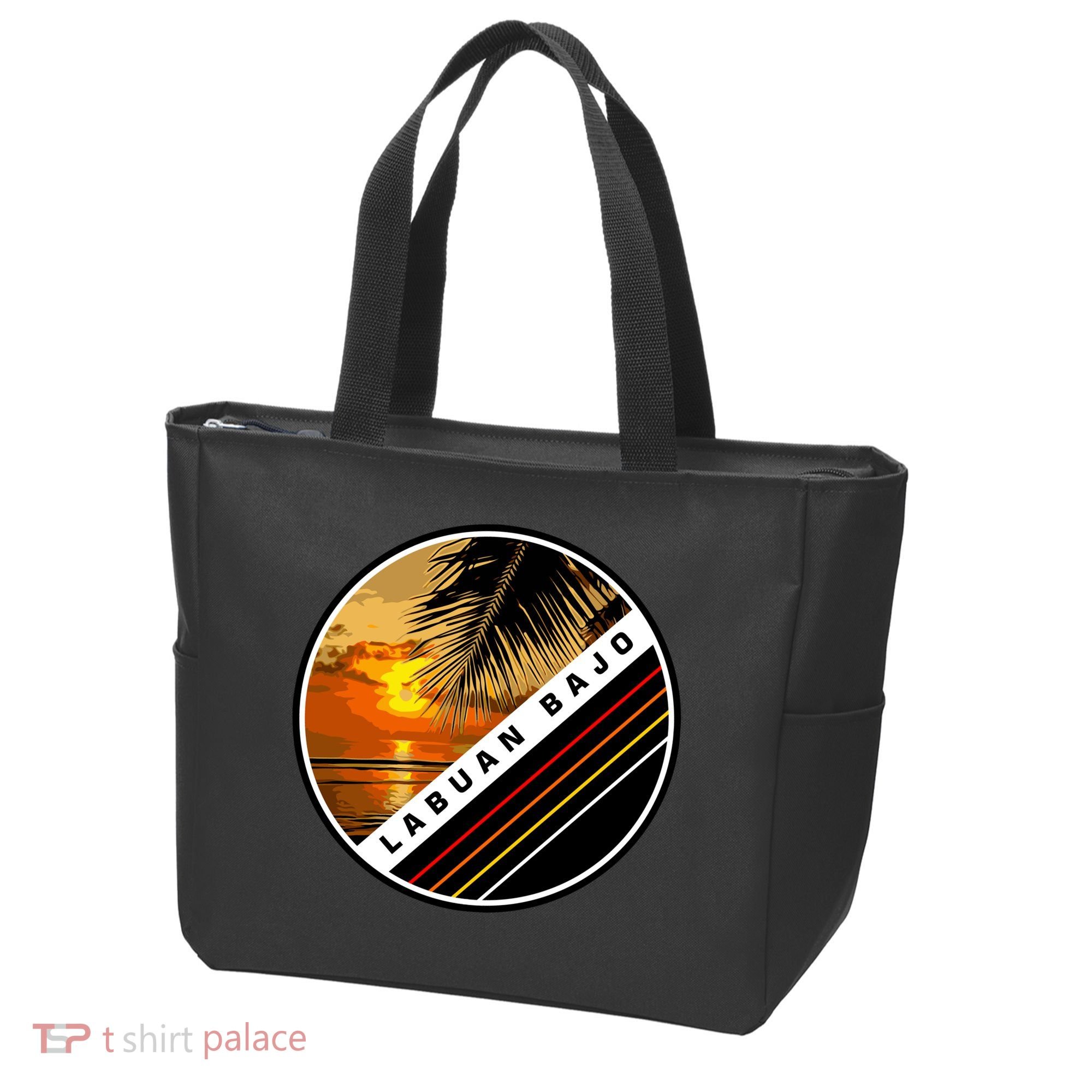 Labuan Bajo Retro Sunset Tote Bag