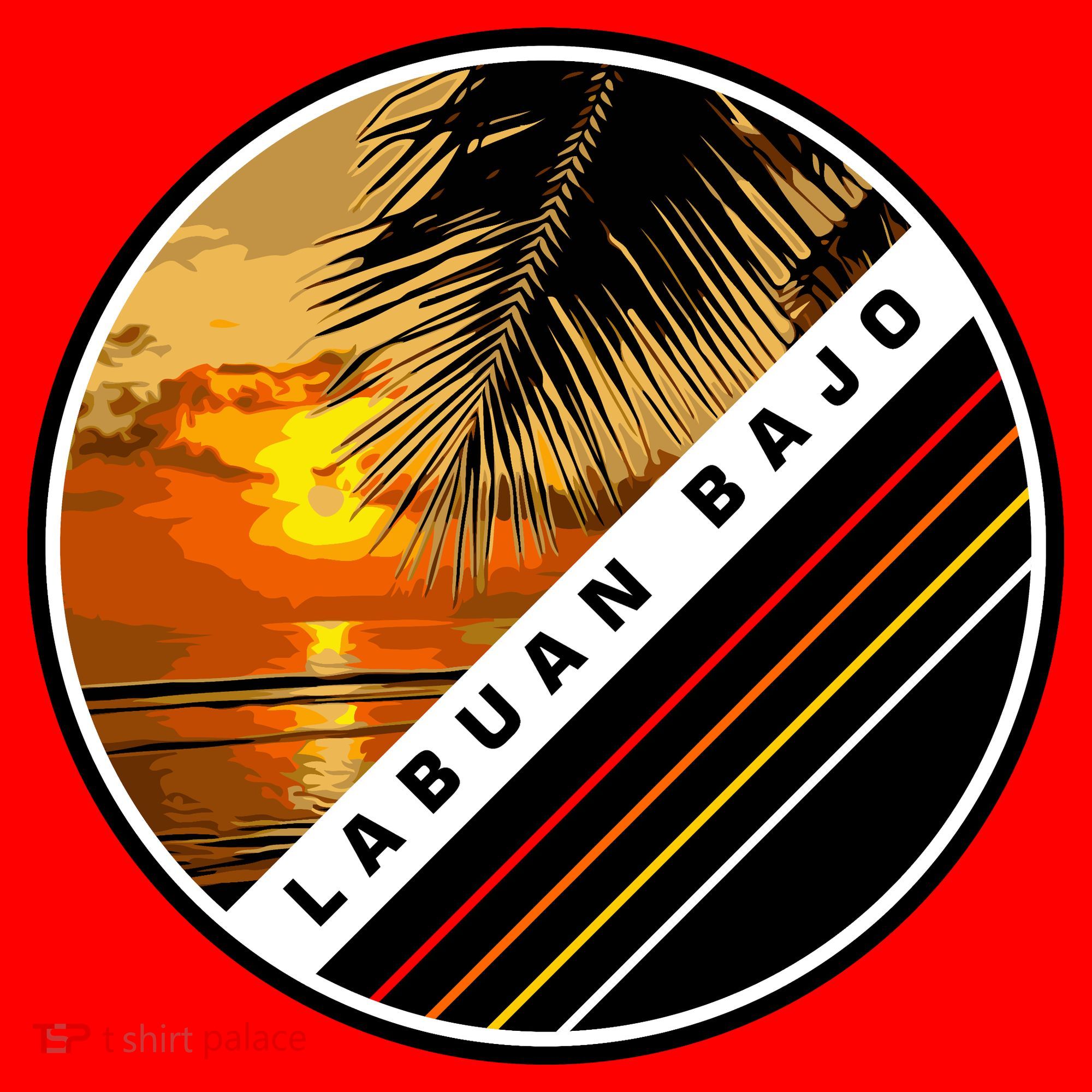 Labuan Bajo Retro Sunset Santa Hat