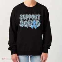 Light Blue Ribbon Leopard Support Squad Prostate Cancer Women's Sweatshirt thumb 0
