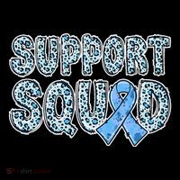Light Blue Ribbon Leopard Support Squad Prostate Cancer USA-Made Doggie Bandana thumb 2