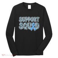 Light Blue Ribbon Leopard Support Squad Prostate Cancer Long Sleeve Shirt thumb 0