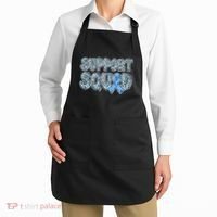 Light Blue Ribbon Leopard Support Squad Prostate Cancer Apron thumb 2