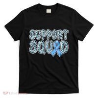 Light Blue Ribbon Leopard Support Squad Prostate Cancer T-Shirt thumb 0