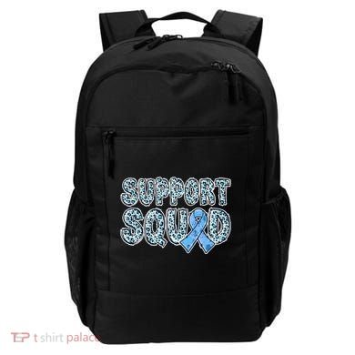 Light Blue Ribbon Leopard Support Squad Prostate Cancer Backpack
