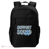 Light Blue Ribbon Leopard Support Squad Prostate Cancer Backpack thumb 0