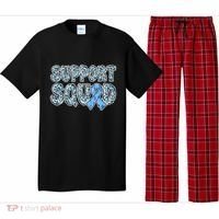 Light Blue Ribbon Leopard Support Squad Prostate Cancer Pajama Set thumb 0