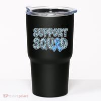 Light Blue Ribbon Leopard Support Squad Prostate Cancer Tumbler thumb 0