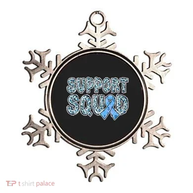 Light Blue Ribbon Leopard Support Squad Prostate Cancer Ornament