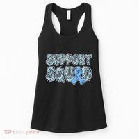 Light Blue Ribbon Leopard Support Squad Prostate Cancer Women's Tank Top thumb 0