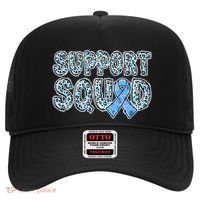 Light Blue Ribbon Leopard Support Squad Prostate Cancer Hat thumb 0