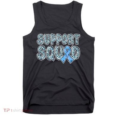 Light Blue Ribbon Leopard Support Squad Prostate Cancer Tank Top