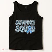 Light Blue Ribbon Leopard Support Squad Prostate Cancer Tank Top thumb 2