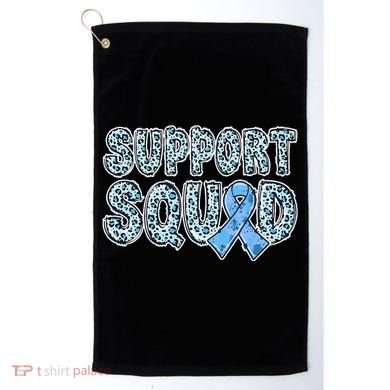 Light Blue Ribbon Leopard Support Squad Prostate Cancer Golf Towel