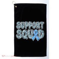 Light Blue Ribbon Leopard Support Squad Prostate Cancer Golf Towel thumb 0