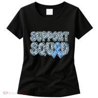 Light Blue Ribbon Leopard Support Squad Prostate Cancer Women's T-Shirt thumb 0