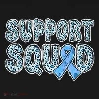 Light Blue Ribbon Leopard Support Squad Prostate Cancer Women's T-Shirt thumb 6