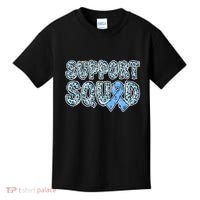 Light Blue Ribbon Leopard Support Squad Prostate Cancer Kids T-Shirt thumb 0