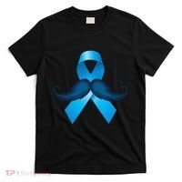 Light Blue Ribbon Mustache Prostate Cancer Awareness T-Shirt thumb 0