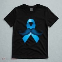 Light Blue Ribbon Mustache Prostate Cancer Awareness T-Shirt thumb 5