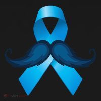 Light Blue Ribbon Mustache Prostate Cancer Awareness Women's Hoodie thumb 2