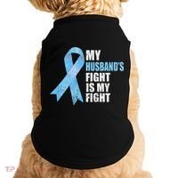 Light Blue Ribbon Supporter Wife Prostate Cancer Awareness Doggie Tank thumb 0