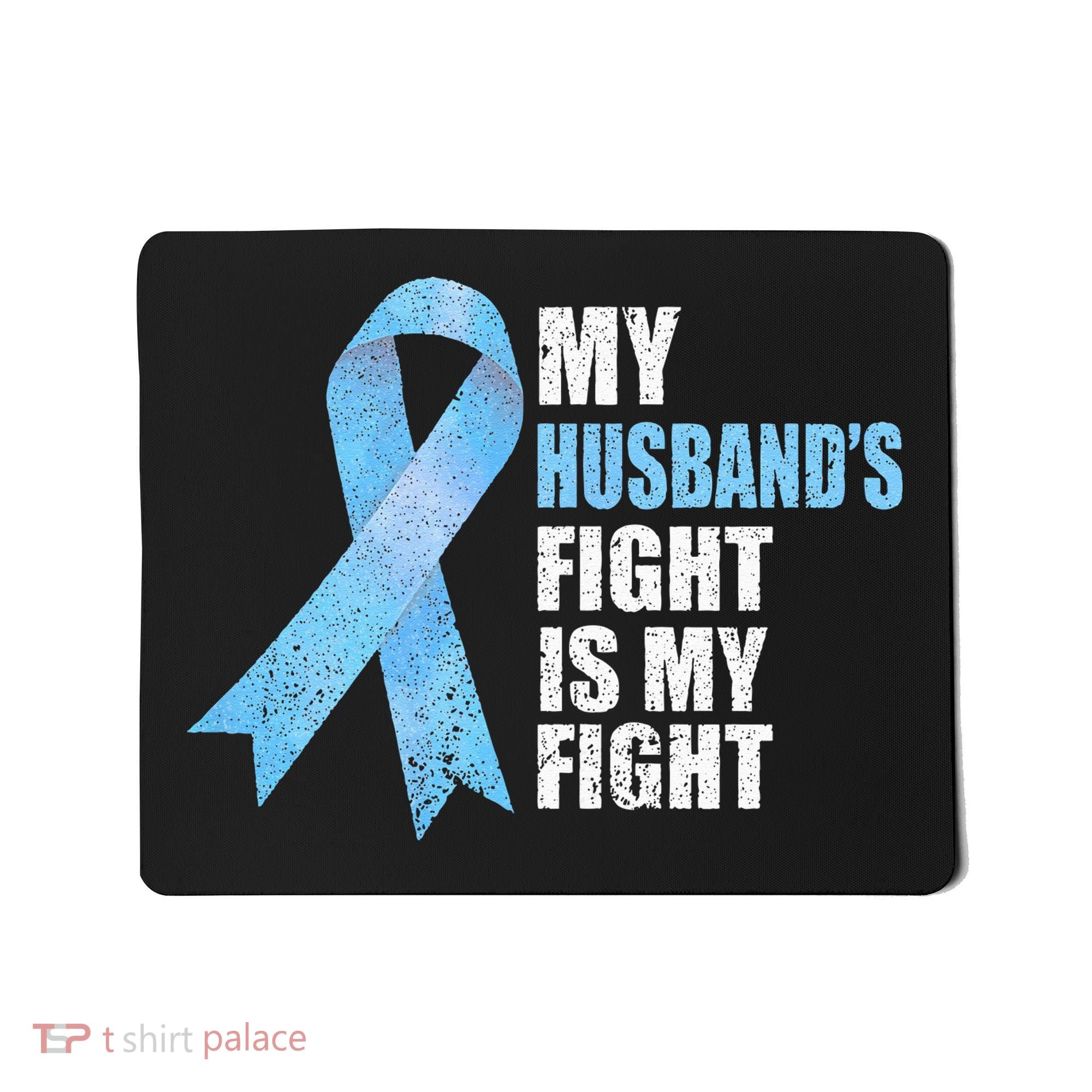 Light Blue Ribbon Supporter Wife Prostate Cancer Awareness Mousepad