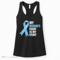 Light Blue Ribbon Supporter Wife Prostate Cancer Awareness Women's Tank Top thumb 0