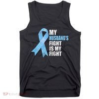 Light Blue Ribbon Supporter Wife Prostate Cancer Awareness Tank Top thumb 0