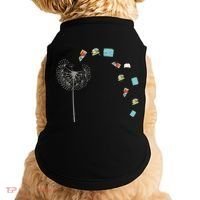 Library Books Reading Lover Gift Dandelion Book Reading Gift Doggie Tank thumb 0