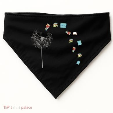 Library Books Reading Lover Gift Dandelion Book Reading Gift USA-Made Doggie Bandana
