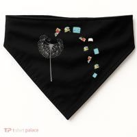 Library Books Reading Lover Gift Dandelion Book Reading Gift USA-Made Doggie Bandana thumb 0