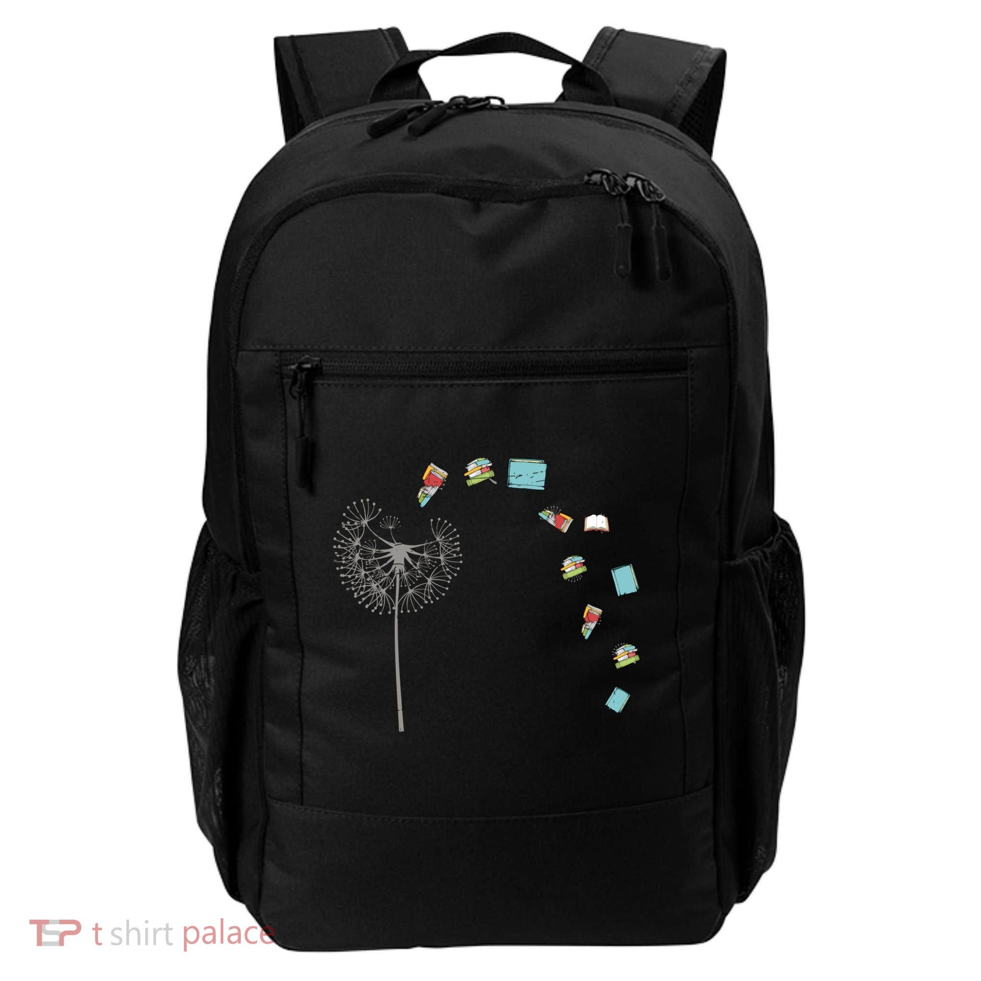 Library Books Reading Lover Gift Dandelion Book Reading Gift Backpack