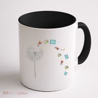 Library Books Reading Lover Gift Dandelion Book Reading Gift Coffee Mug thumb 1